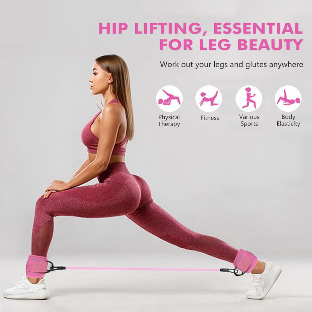 Booty Sculpt Pro™ Ankle Resistance Bands – Adjustable Glute & Leg Training Set