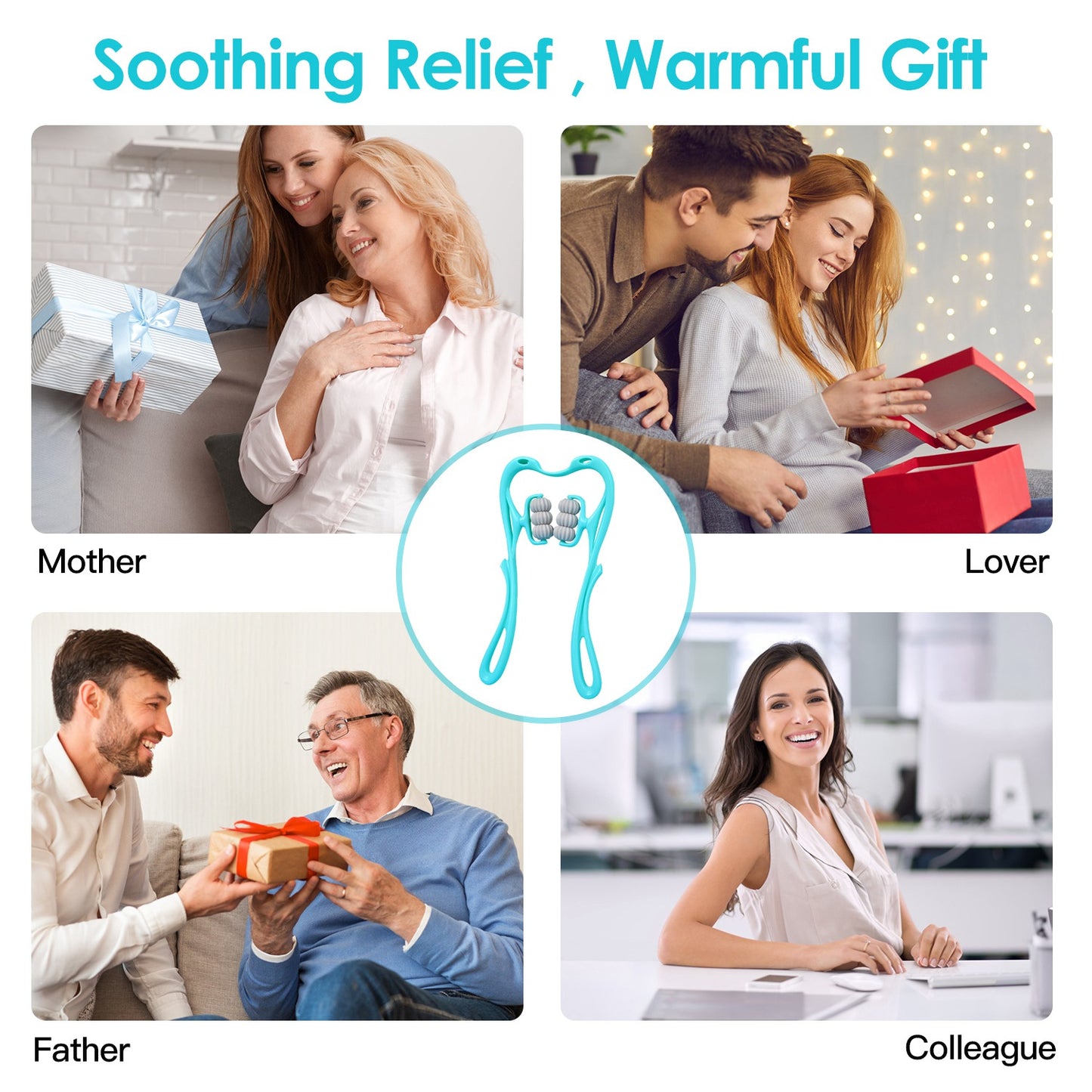 360° Neck & Shoulder Trigger Point Massager – Deep Tissue Pain Relief Roller