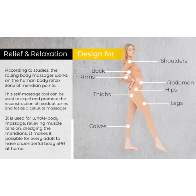 RollEase™ Body Massager – Manual Rolling Muscle Massager for Everyday Comfort