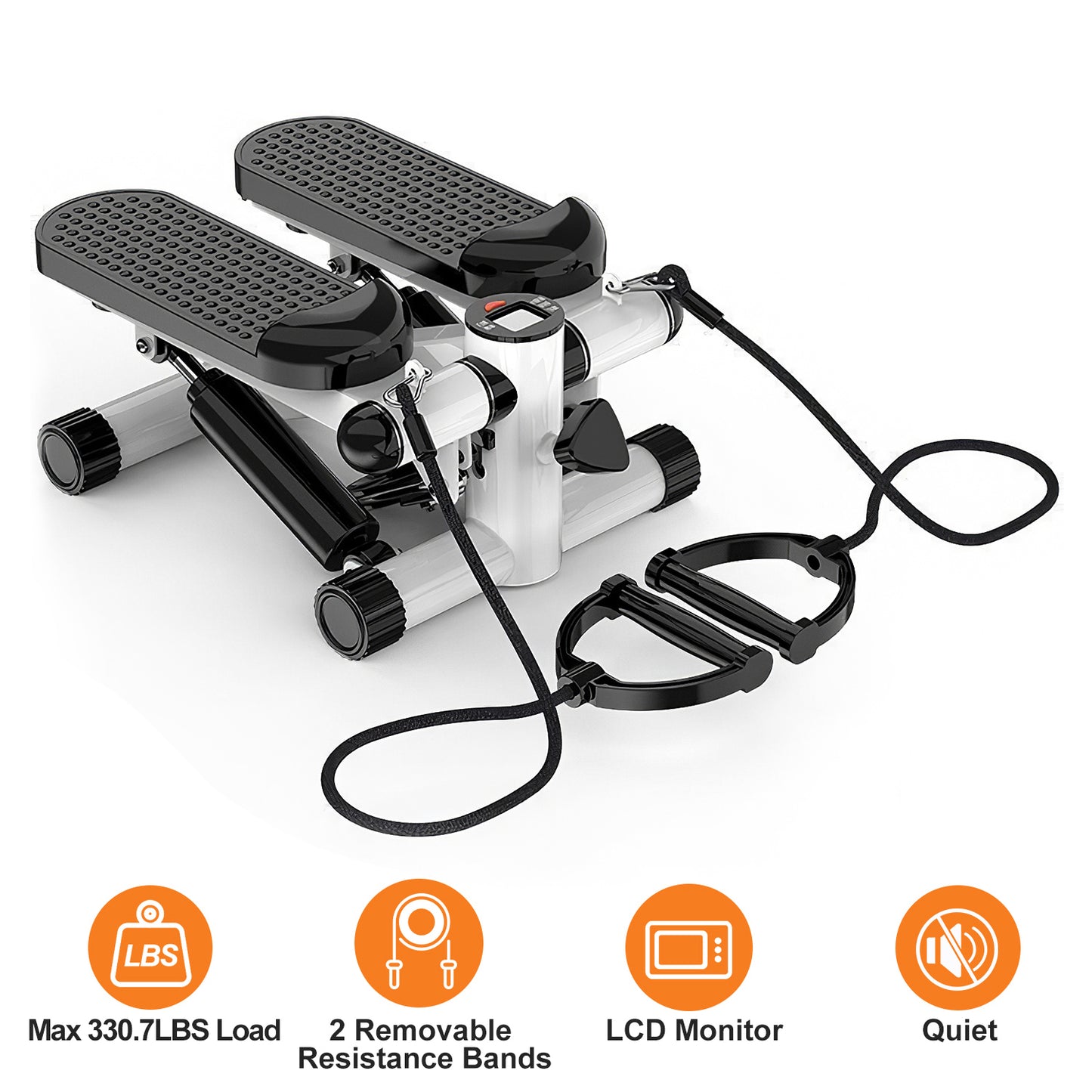 FitStep™ Home Fitness Stepper with Resistance Bands